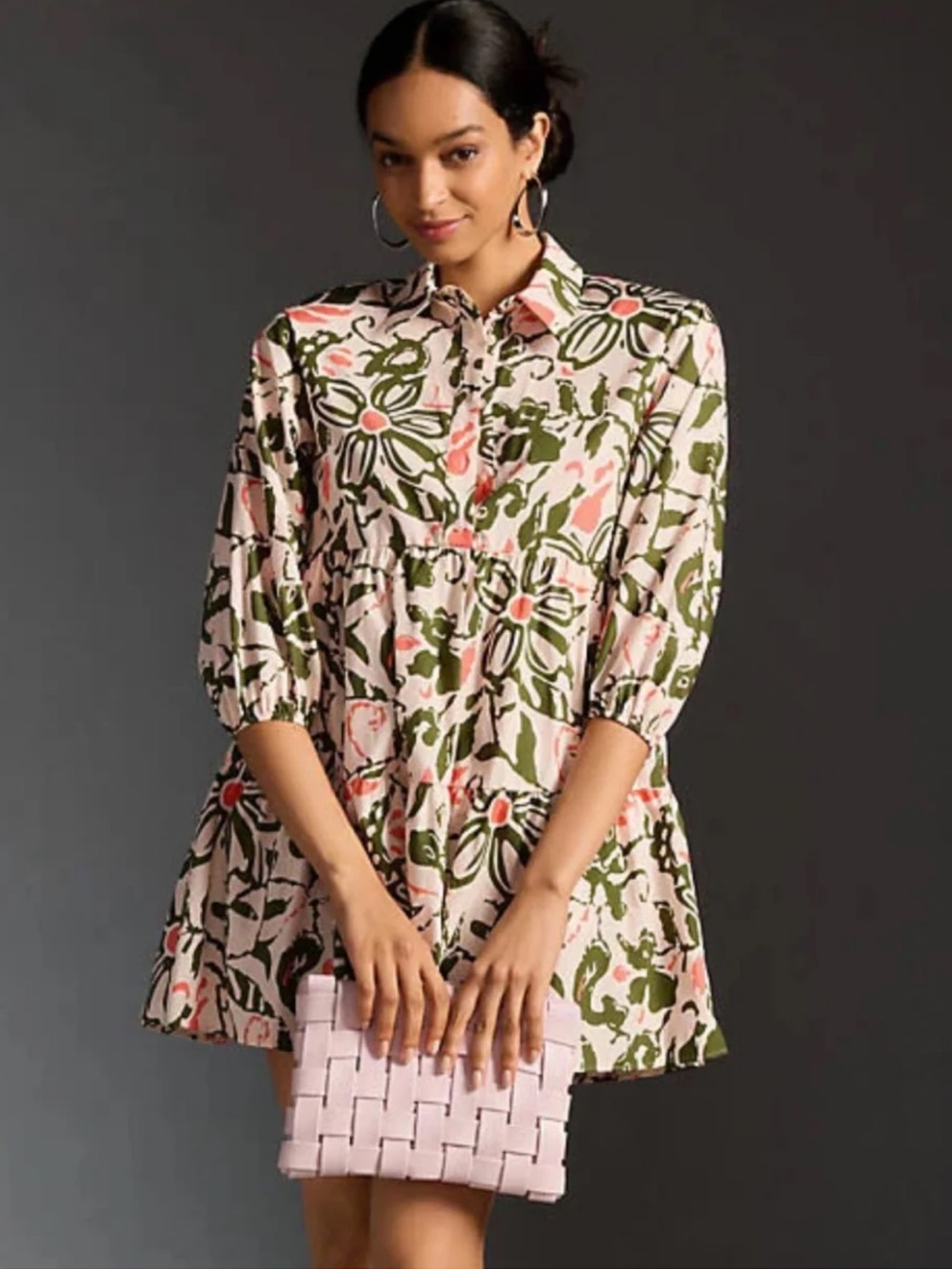 MAEVE X Anthropologie Tiered Bettina Mini Dress